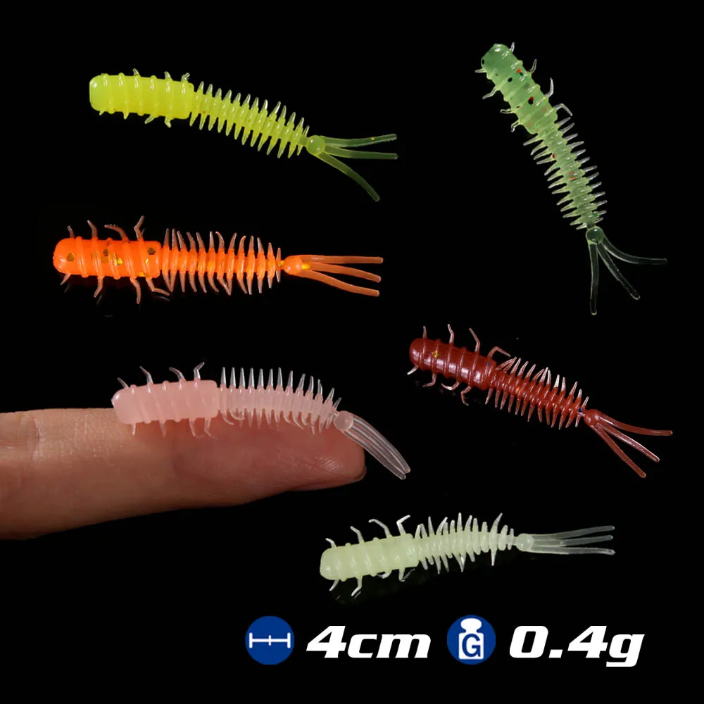 Happyjacksilikon solucan yumuşak balıkçılık cazibesi 4cm 0.4g yapay kauçuk solucan yemler esnek Lures Pesca Jig alabalık Jig yumuşak yem