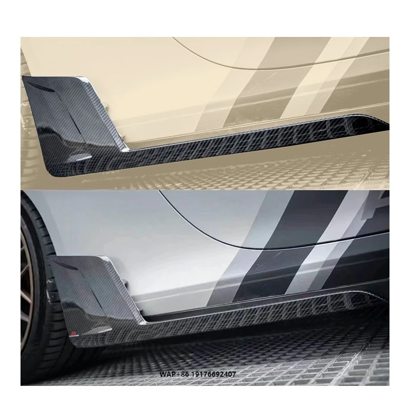 

New Carbon Fiber Side Skirt Assembly for 911 992.1 Turbo Car Bumper with Exhaust Cut-Outs Bolt-On Universal Fitment