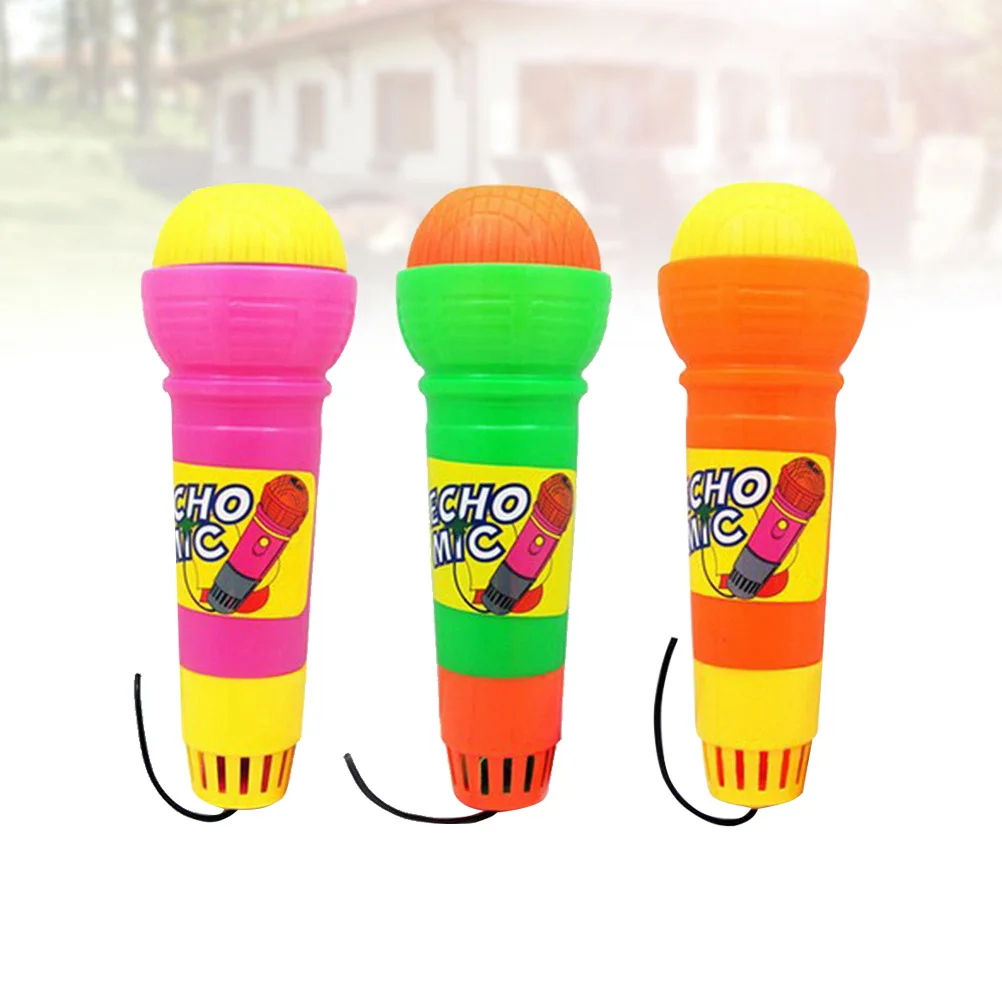 3pcs Echo Microphone Toy Pretend Play Novelty Toy for Kids Children (No Needed) kids echo microphone