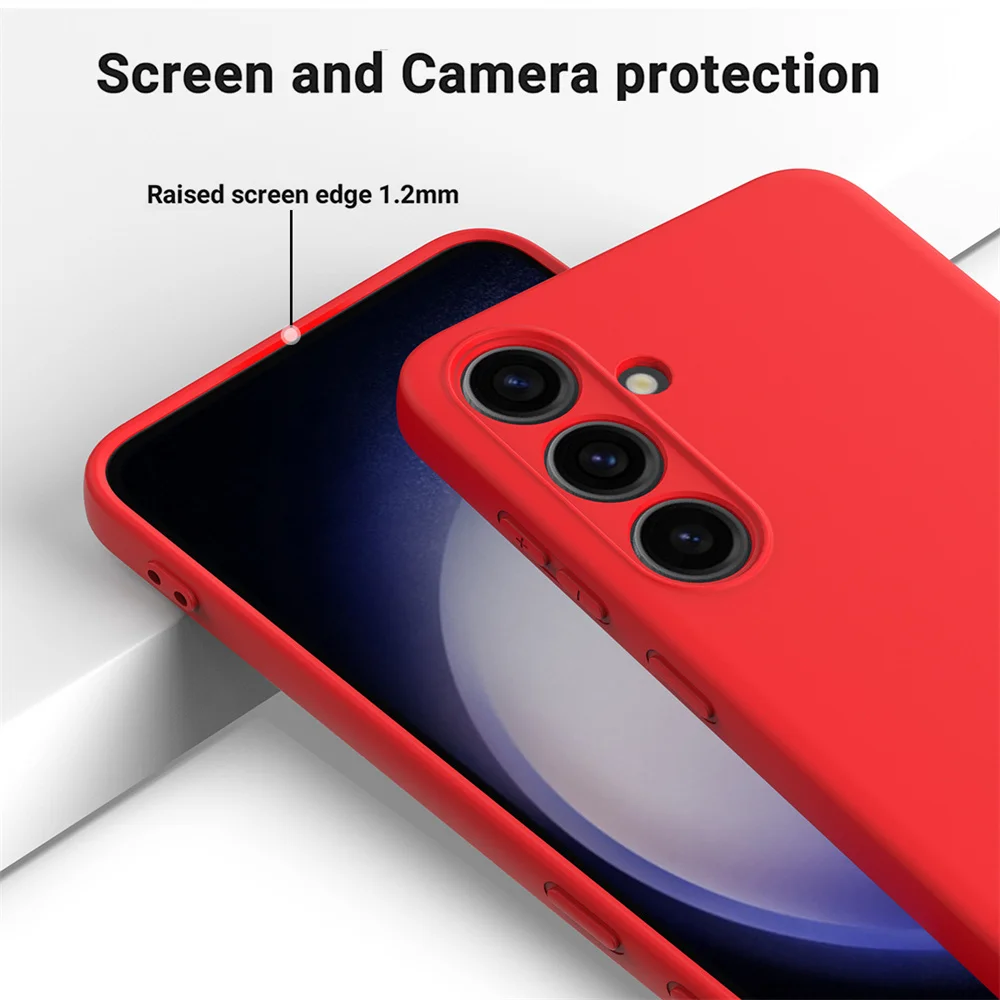A15 A25 A35 A55 Colorful Liquid straight frame silicone Shockproof Case For Samsung Galaxy A31 A32 A33 A41 A42 A51 A71 A72 Case
