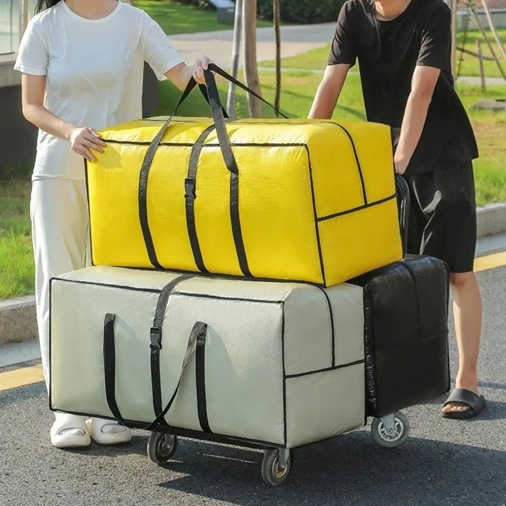 Large Capacity Clothes Quilt Storage Bag Waterproof Wear Resistant Moving Storage Bag with Zipper Moisture-Proof