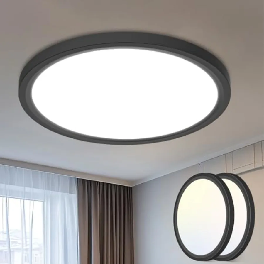 

2-Pack 16" LED Ceiling Lights 36W 3600lm 3 Color Temps 3000K/4000K/6500K Large Flush Mount Fixture for Kitchen Hallway Bedroom