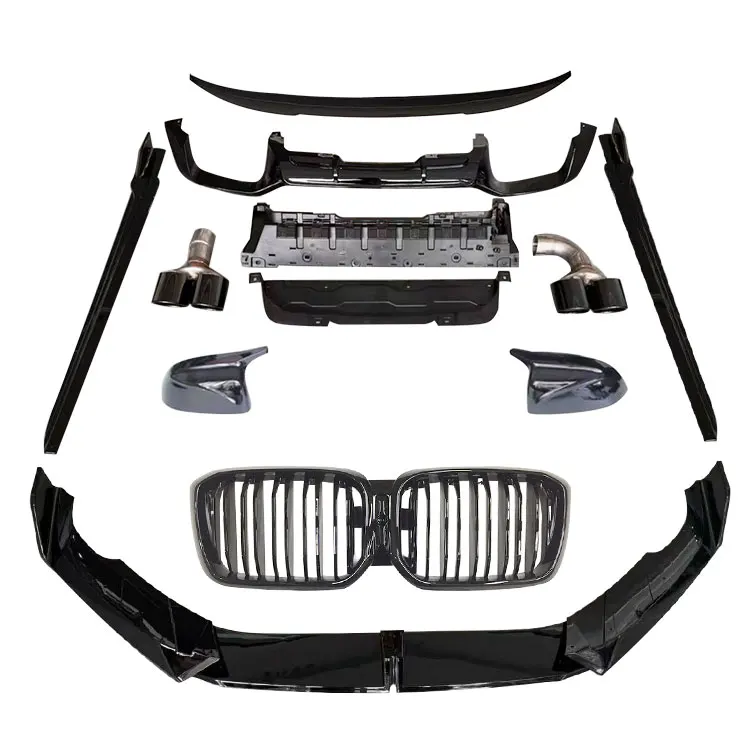 

Hot Sale G02 MP Style Black Kit for BMW X4 G02 Bodykit Front Lip Side Skirt Diffuser Spoiler Grille Mirror Cover 2021-2024