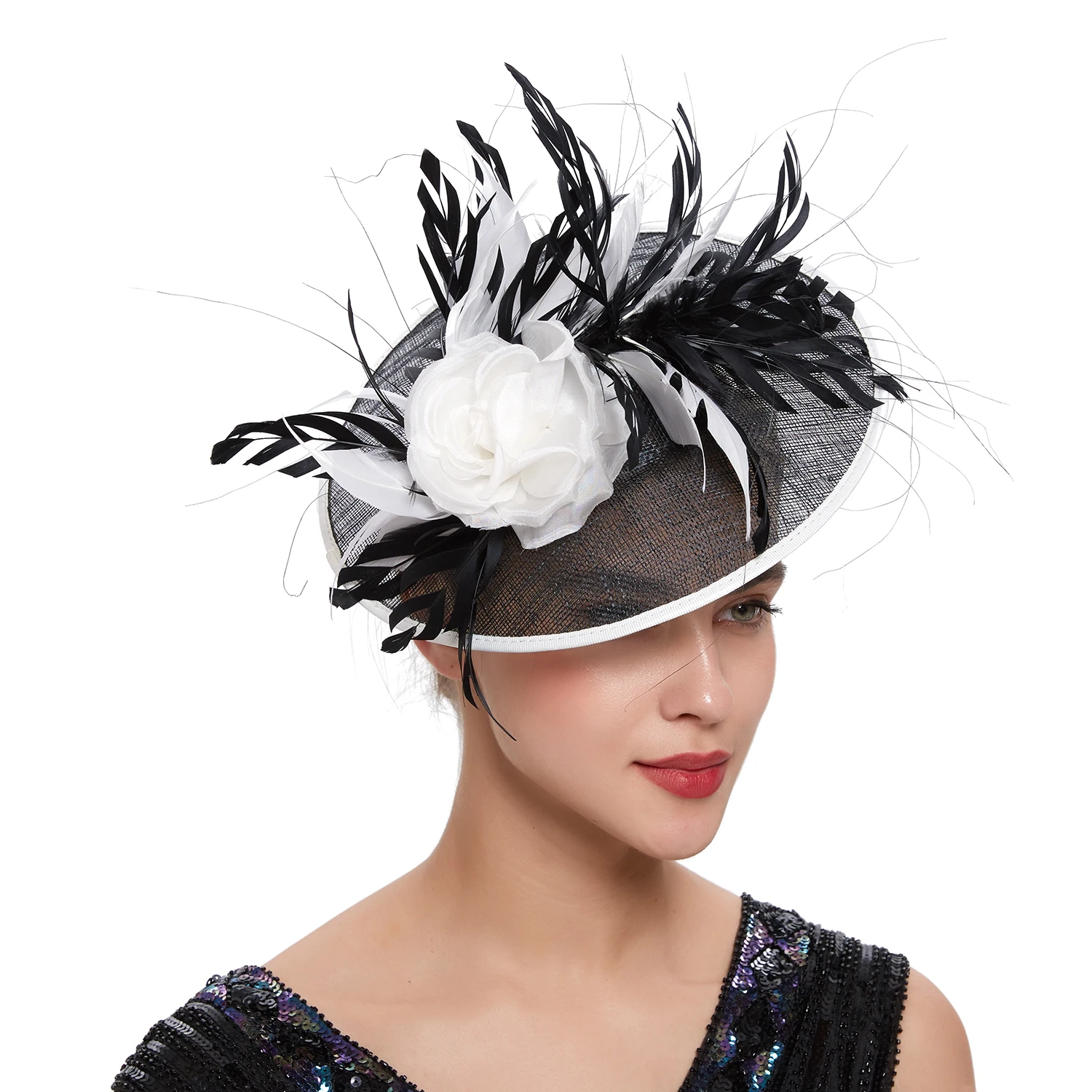 

Women's Sinamay Headwear Hats Derby Wedding Feathers Flowers Tea Party Bride Quality Accessory Hot Sale