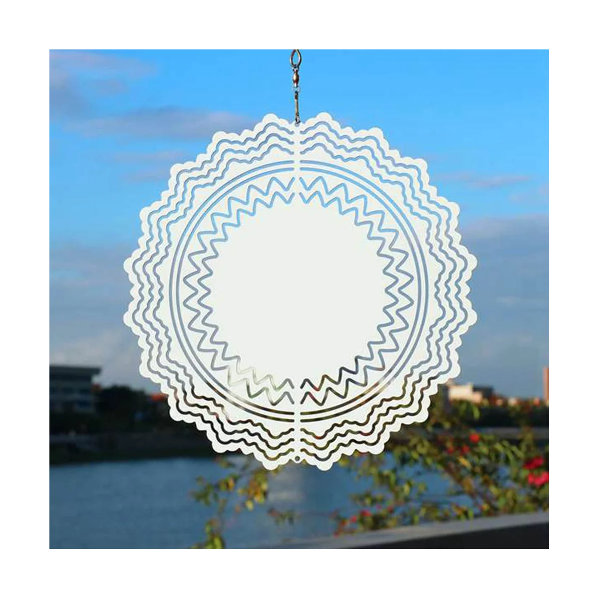 6Pcs 8 Inch Sublimation Wind Spinner Blanks 3D Wind Spinners Hanging Wind Spinners Gift for Garden Decoration Outdoor