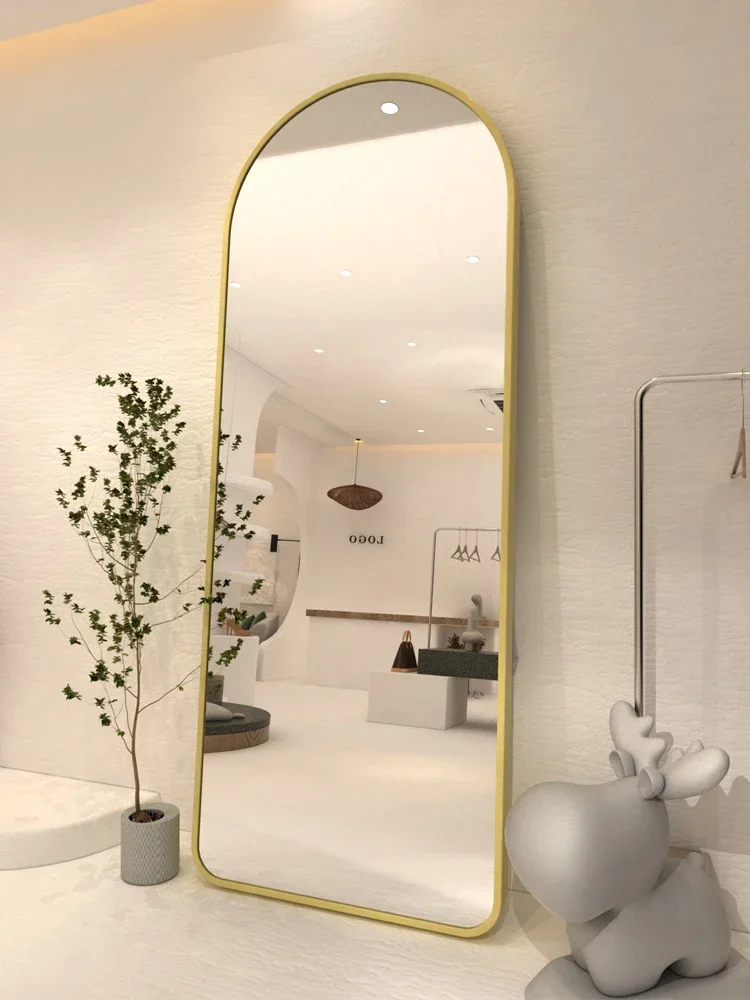 Full body mirror, floor mounted mirror, household girl bedroom wall mounted dressing mirror, clothing store fitting large mirror