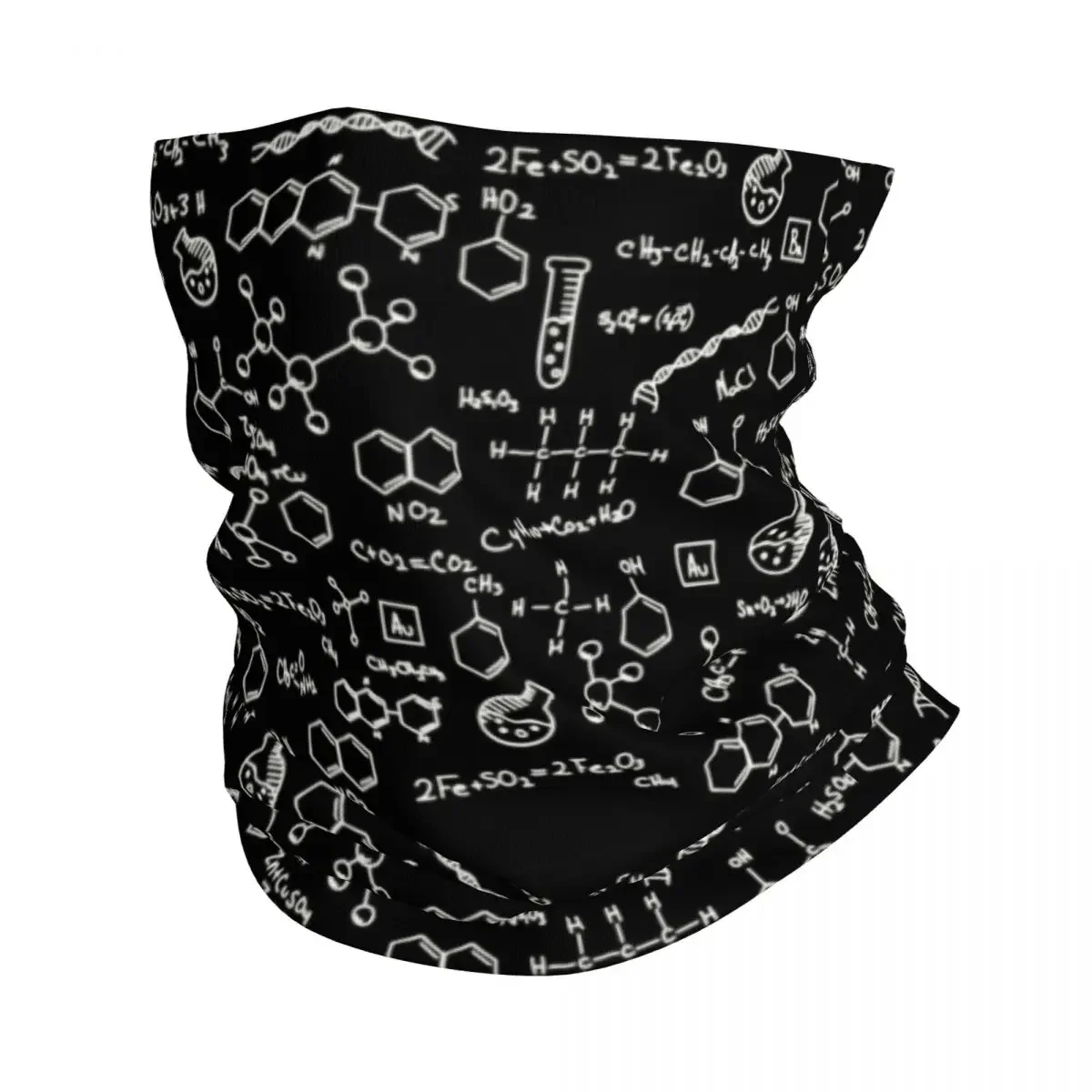 Science Chemistry Pattern Bandana Winter Neck Warmer Women Windproof Wrap Face Scarf Chemical Lab Tech Formulas Gaiter Headband