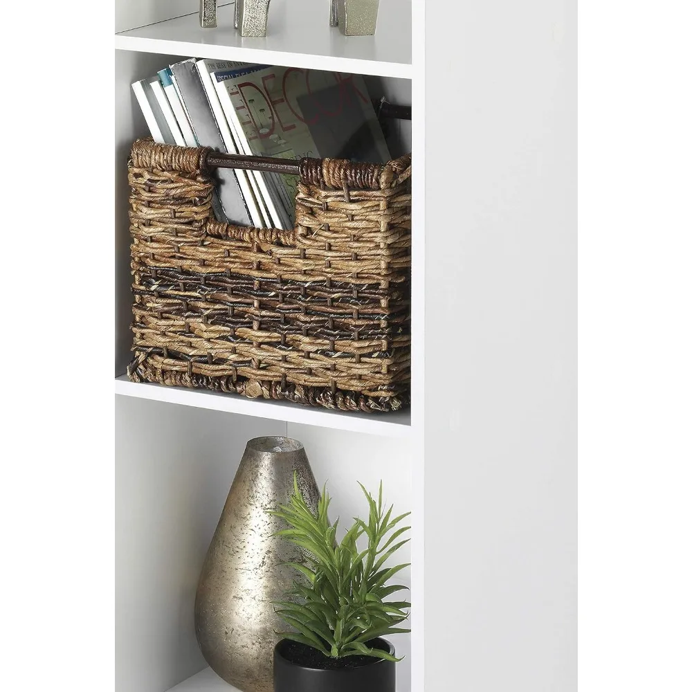 Libreria impilabile in legno a 3 livelli con ripiani aperti per riporre e esposizione nel soggiorno