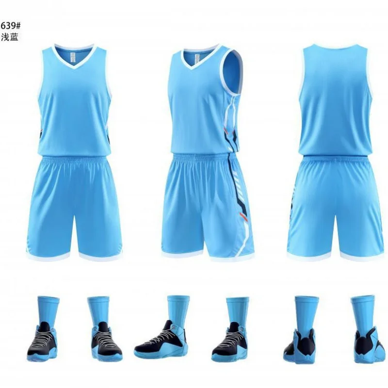 

American Basketball Set Men Camp Competition Jersey Parent-Child Uniform Group Purchase Training Je