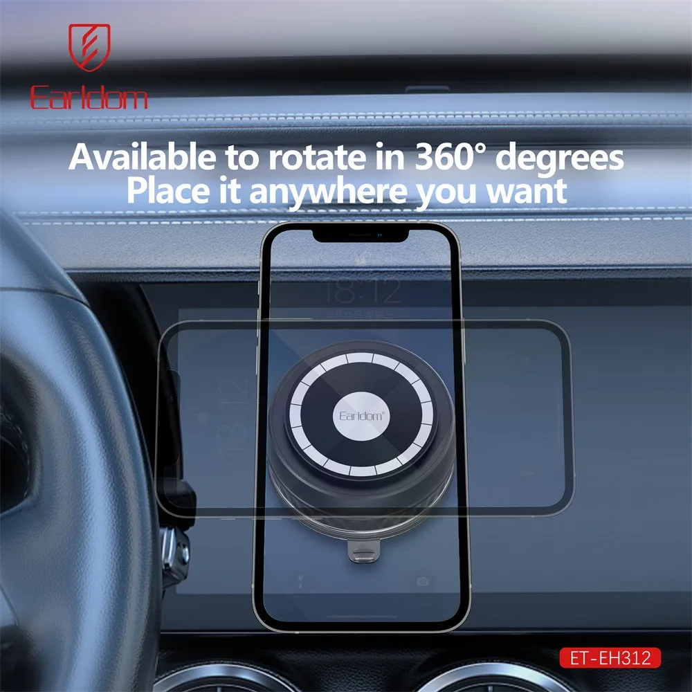 Magnetic Car Phone Holder, Universal Suction Cup, Mirror Gym Bath Shower Stand for Phone