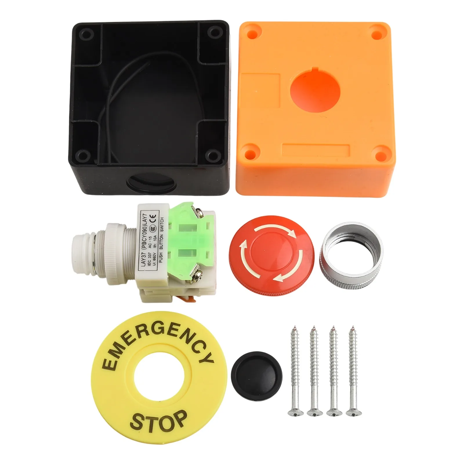 Button Switch Box Mushroom Sign Push Button Switch with 43mm Mount Hole Diameter for Easy and Secure Installation