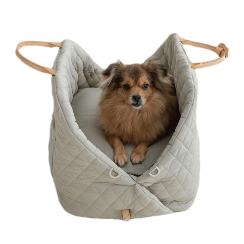 

Portable Pet Cat Carrier Tote Bag Soft Big Capacity with Safety Strap Breathable Pet Carrier Sightseeing Tote