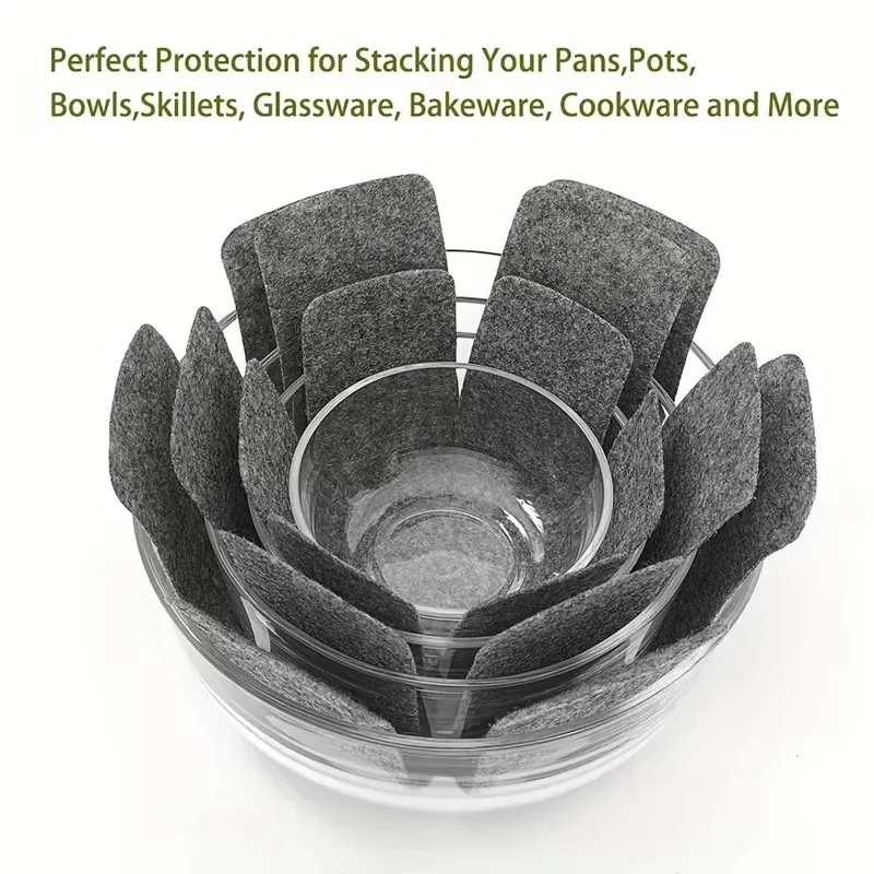 Felt Pot and Pan Protectors Heat Resistant Dividers Protect From Scratches Separate Kitchen Tools