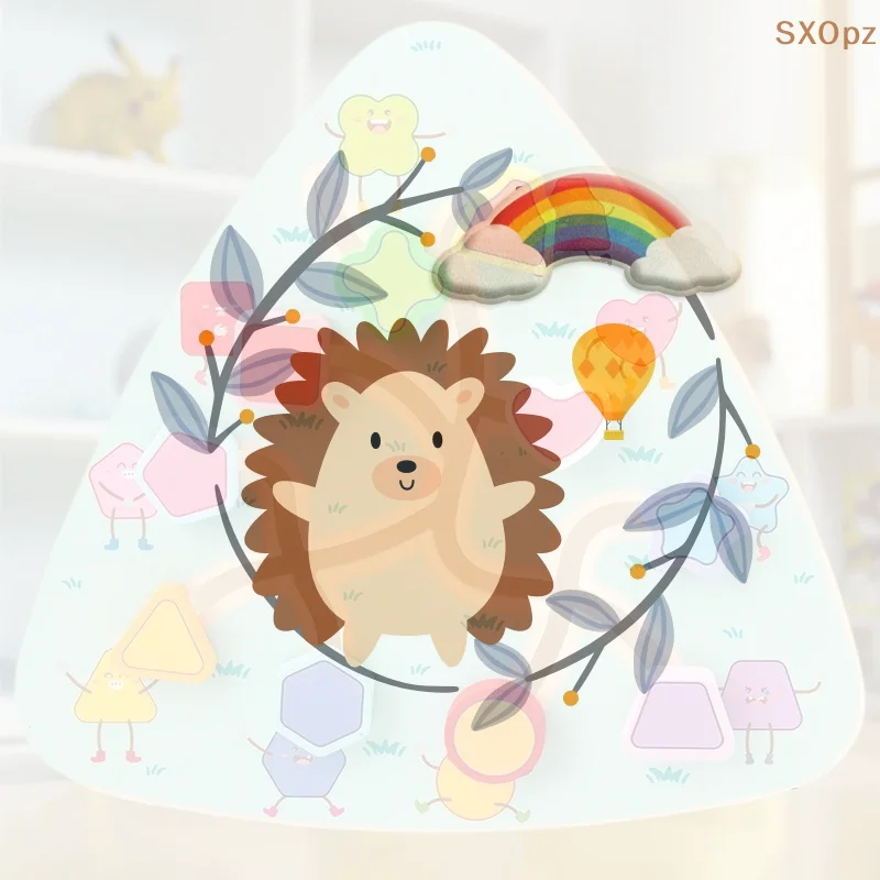 لوحات المتاهة مونتيسوري ألعاب خشبية فاكهة الحيوان شكل رقمي ألغاز الشريحة مطابقة لعبة ألعاب تعليمية للتعلم للأطفال