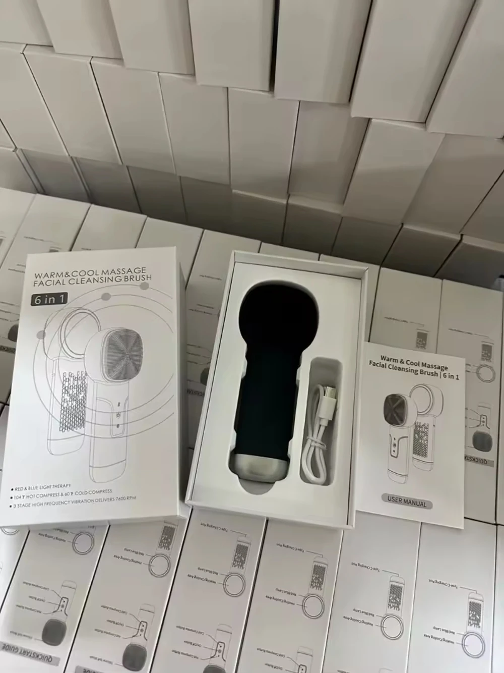 فرشاة تنظيف الوجه الكهربائية، فرشاة تنظيف الوجه من السيليكون لتنظيف المسام، أداة العناية بالبشرة المقاومة للماء Ipx 7