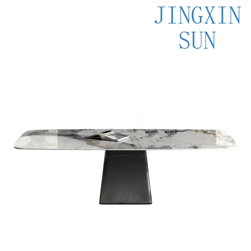 Rectangular Rock Plate Pandora Kitchen Table Italian Luxury Dining Tables for Restaurant High-end Home Furniture for Dining Room