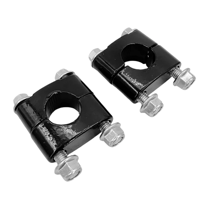 652F Top Handlebar Clamp Pair 7/8 Inch Replacement Mount, Two-Bolt Split Blocks with Hardware for Repair and Mounting Part