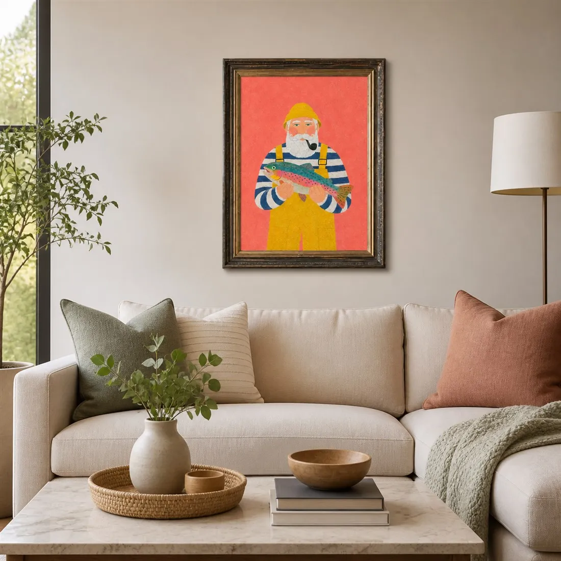 Canvas Wall Print,Modern Art Illustration,High‑Grade Home Decoration Artwork for Bedroom,Living Room,Office & Interior Space