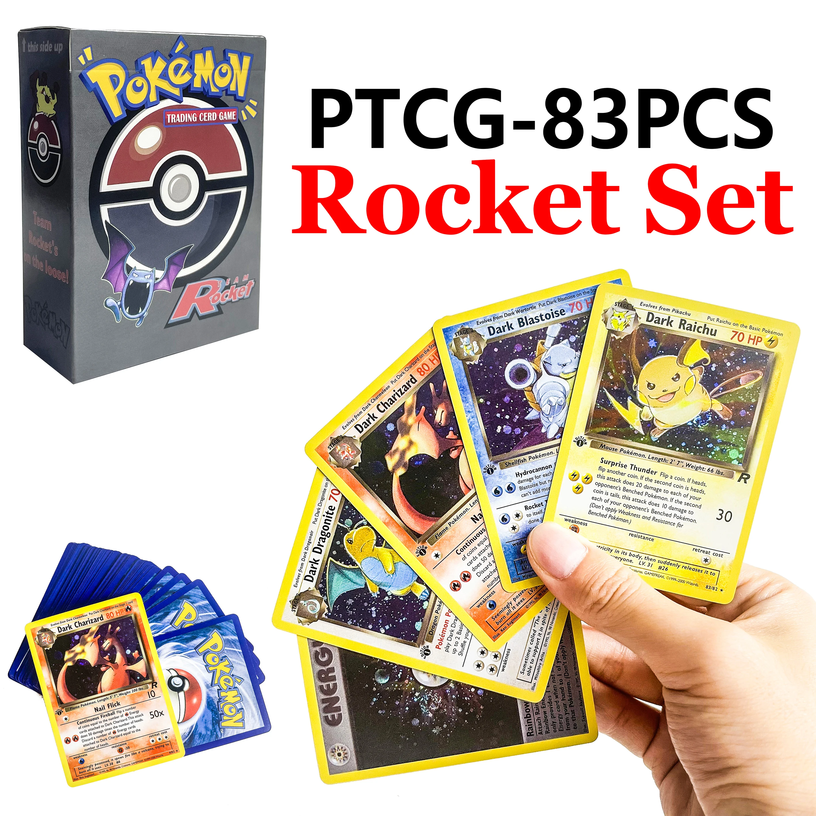 102PCS 1st Edition Pokemon Base Set1 Kaarten Chansey Charizard Ninetales Verpakking PTCG Klassieke Anime Collectie Proxy Kaart