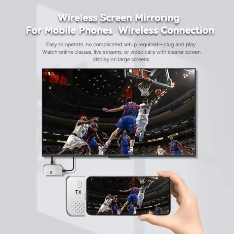 Wireless HDMI Extender 50m Long Range Transmitter Receiver 1080P 60Hz Screen Mirroring Dongle for PC Laptop to TV Projector