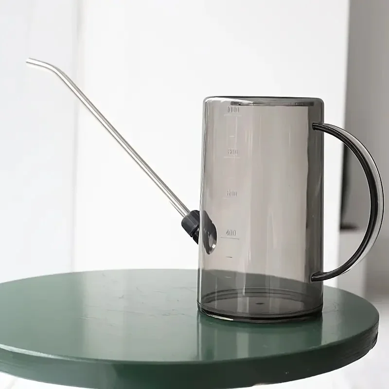 Stainless steel long mouth watering pot household transparent watering pot watering pot watering pot large capacity watering p
