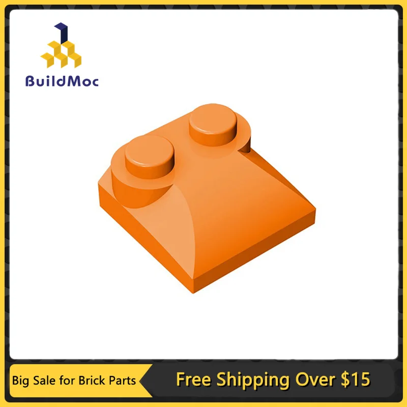 MOC 47457 Brick Curved 2 x 2 x 2/3 Two Studs and Curved Slope End Building Blocks Parts DIY Educational Tech Parts Toys