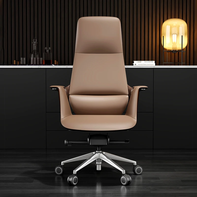 Italian Luxury Leather Office Chairs Senior Salon Boss Study Office Chairs Sedentary Commerce Work Furniture Silla Gamer FYOC