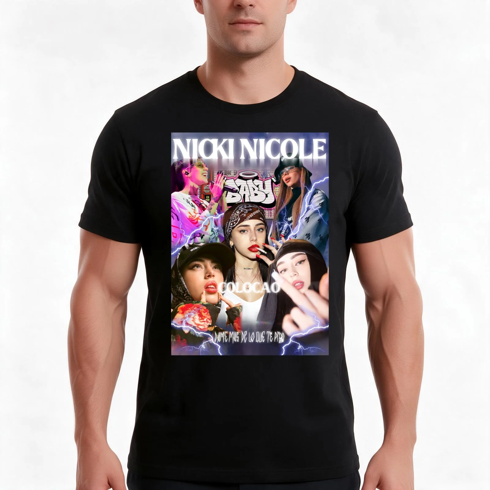 nicki nicole T-Shirt Summer Casual Cotton Tee Oversized Streetwear Tops Vintage Graphic Print Loose Fit Short Sleeve
