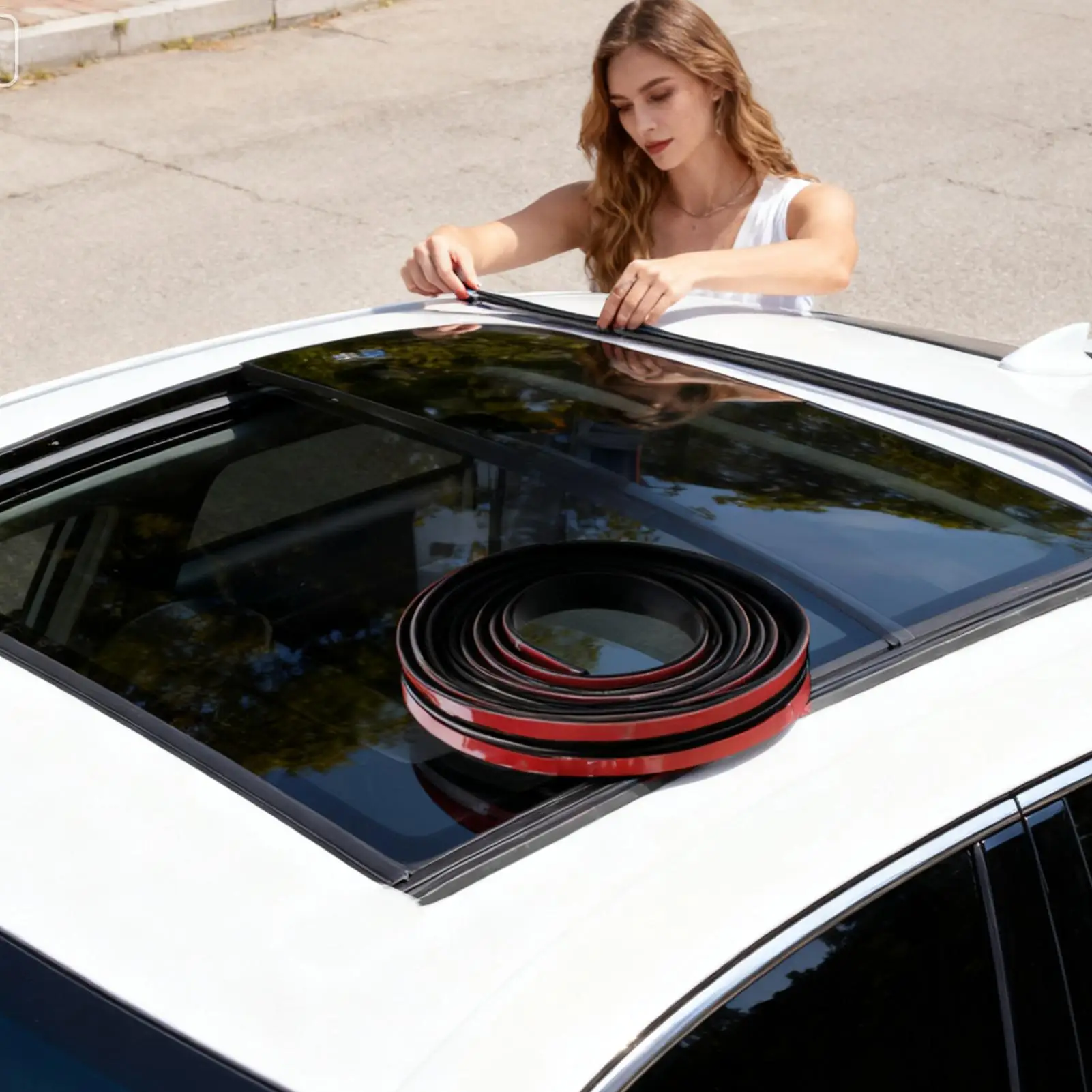 زجاج السيارة الأمامي سدادة مطاطية الغبار مقاوم للماء الحد من الضوضاء باب السيارة شريط عازل مطاطي للسيارات سيدان شاحنة بيك اب RV