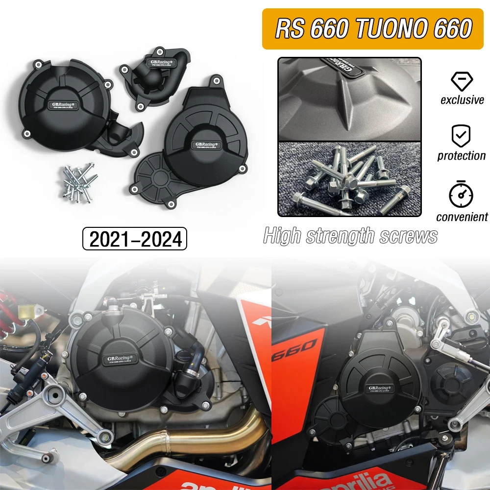 

For Aprilia 2021-2024 RS 660 TUONO 660 Motorcycle Modified Engine Cover Protective Cover Kit