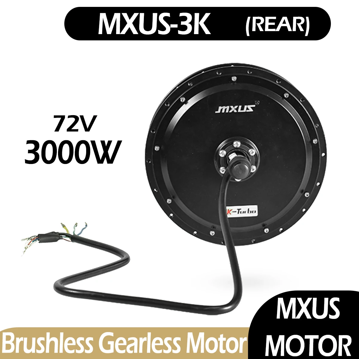 MXUS 3K Rower elektryczny 3000W Silnik piasty Szybki bezszczotkowy bezprzekładniowy silnik piasty 72V Silnik tylnego koła do zestawu do konwersji