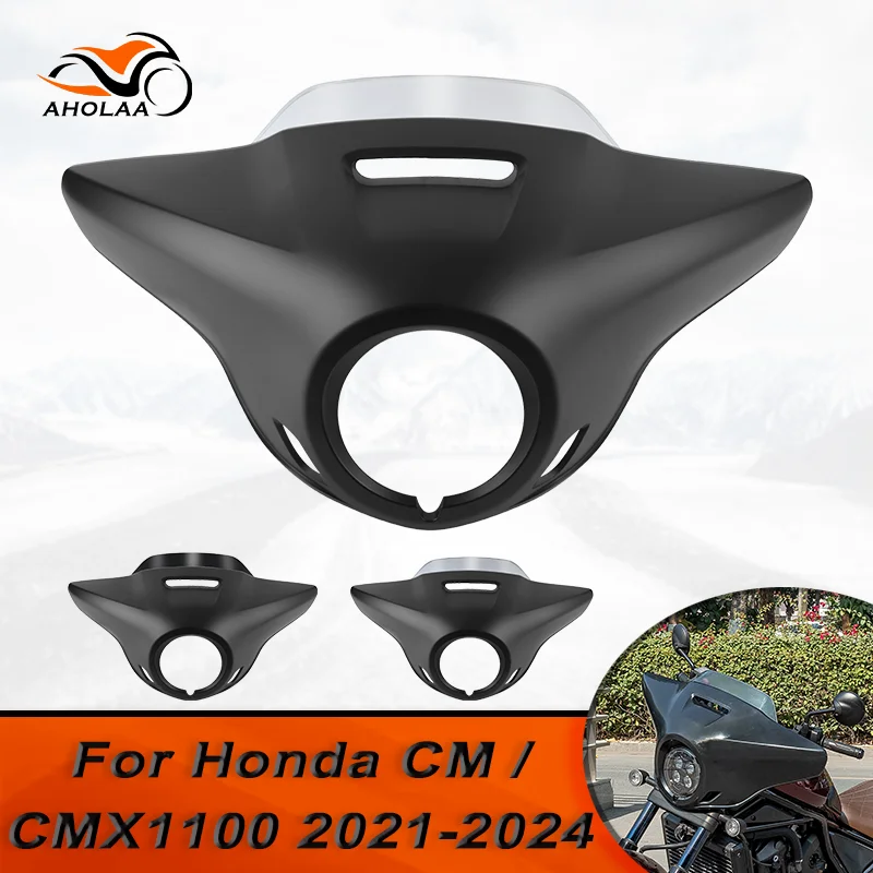 

CM1100 CMX1100 Front Headlight Cover Windscreen Windshield For Honda CMX CM 1100 Rebel 2021-2024 2023 2022 Headlamp Fairing