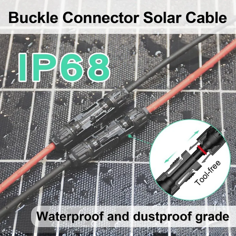 Solar Panels Connectors Cable 10AWG 2 to 4 Y Branch Parallel Adapter Tool-Free (FMM/MFF)
