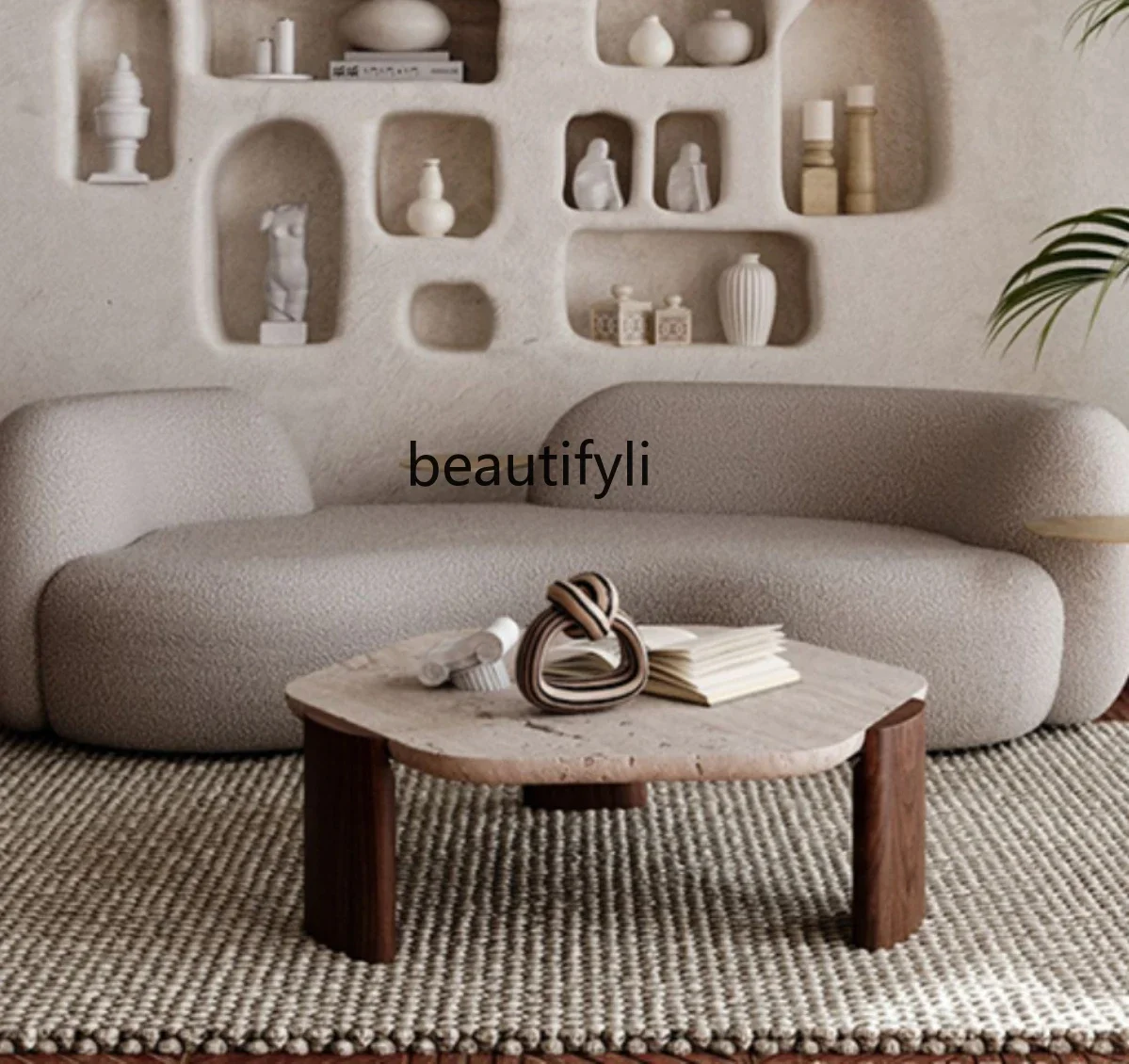 

Modern Metal Lishan Sofa Fabric Nordic Creative Small Apartment Living Room Sample Room Custom Furniture