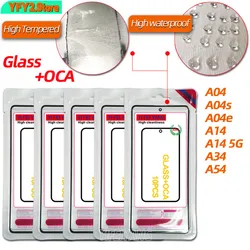 10Pcs GLASS + OCA LCD Front Outer Lens For Samsung Galaxy  A04 A04S A04E A14 5G A34 A54 Touch Screen Panel