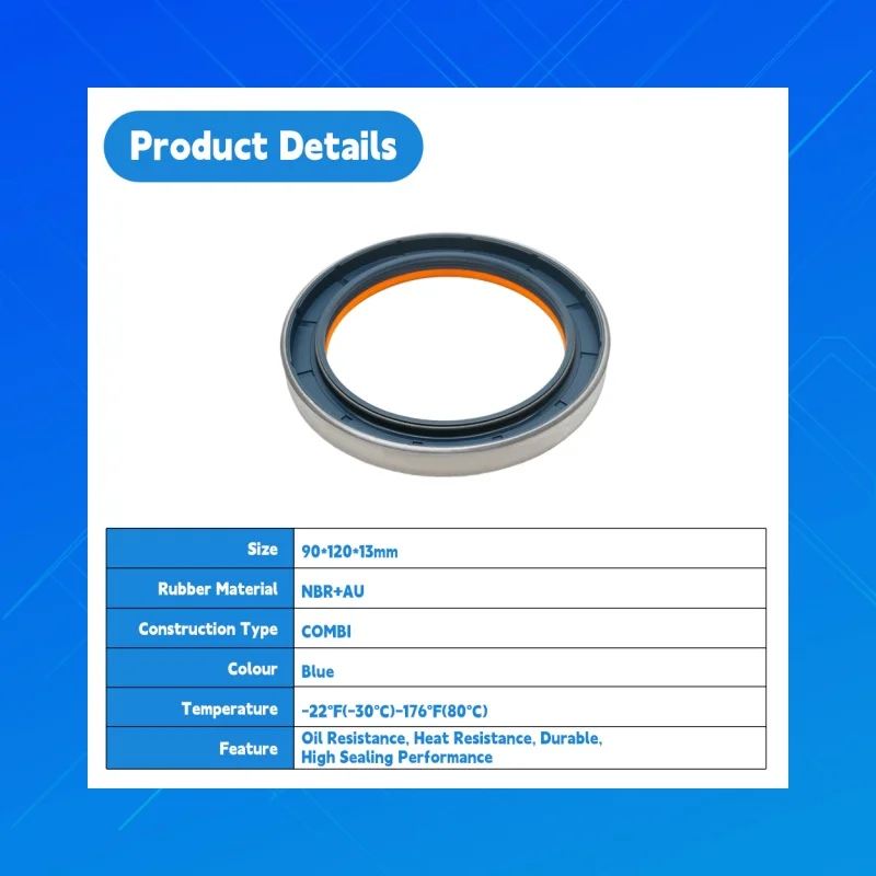 أختام زيت الآلات الزراعية عالية الجودة DMHUI، مقاس 90 × 120 × 13 مم، تنطبق على JCB: 904/50008/07800/06800 و Corteco12001910