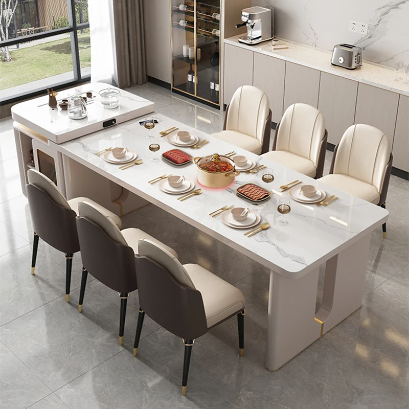 

Design Luxury Dining Tables White Modern Italian Nordic Restaurant Dining Tables Kitchen Salon Mesa Comedor Home Furniture