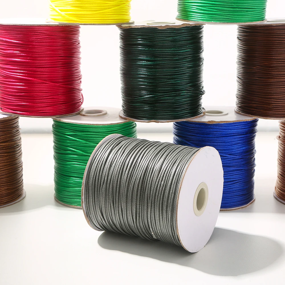

150meters/roll 1.5mm Korean Colorful Waxed Cord for DIY Necklace Bracelet Making Supplies Thread Cord Jewelry Handmade Craft