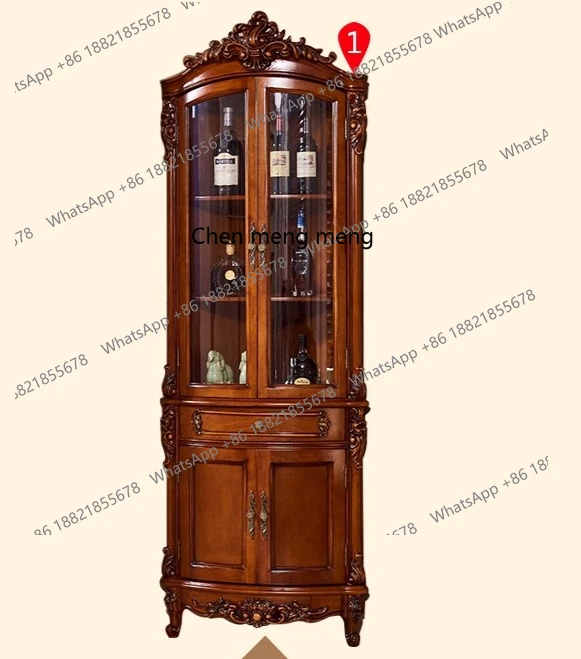 

European Triangle Wine Cabinet American Country Villa Dining Room Home Living Room Storage Corner Cabinet