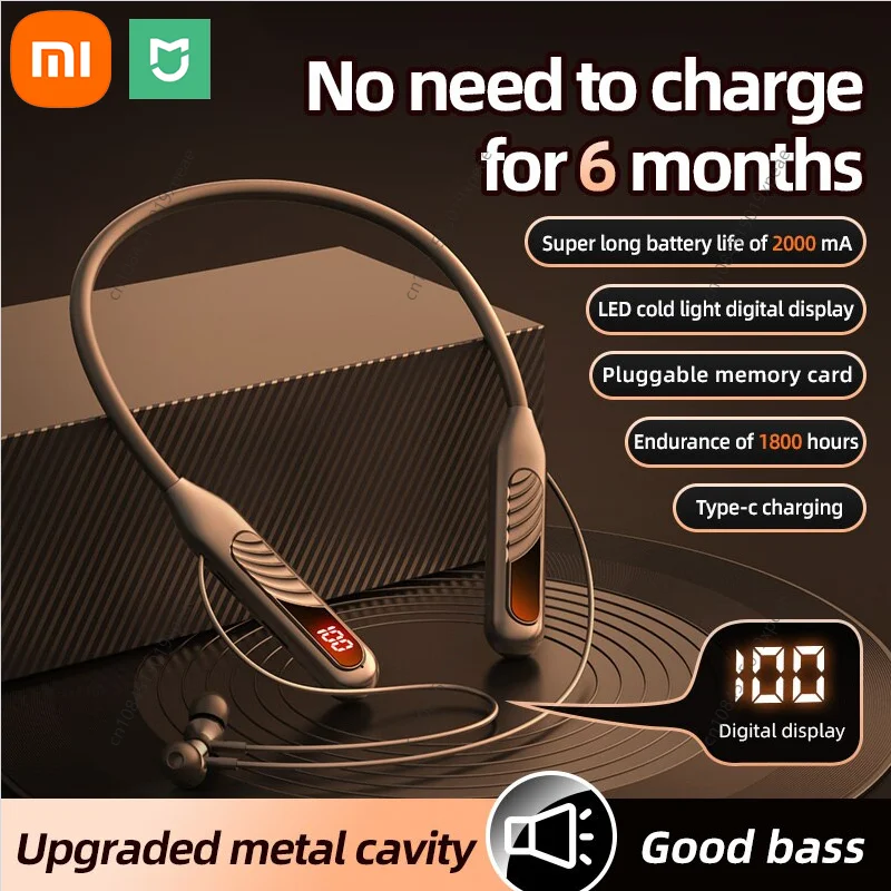 Xiaomi MIJIA BT 8 Wireless Bluetooth 5.3 Earphones Outdoor Sports Headset With Charging Bin Display Touch Control Earbuds