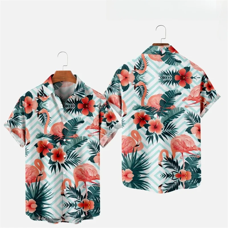 

Casual Palm Leaves Graphic Hawaiian Shirts Fashion Summer Vacation 3D Printed Aloha Shirt Loose Streetwear Blouse Mens Clothing