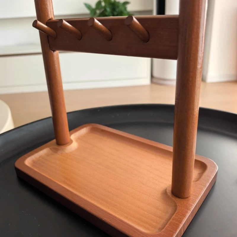 

Entrance Rack Home Key， Hanger Retro Style Table ，Solid Wood Storage Rack Decorative Glasses， Watch Display Rack
