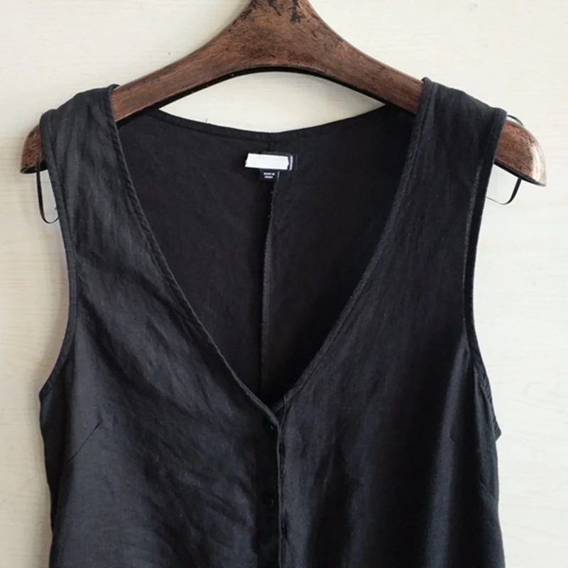 Casual Lin Rer Letnie Cienkie Spodnie z Dekoltem w Serek, Wyszczuplające, Luźne, Uniwersalne, z Średnim Stanem