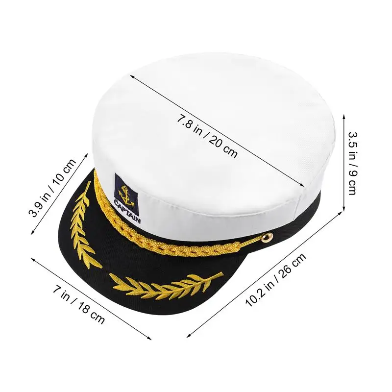 Sombrero de capitán para Halloween, yate para adultos, barco, marinero, disfraz de capitán, sombrero, gorra de capitán del almirante marino, decoración navideña