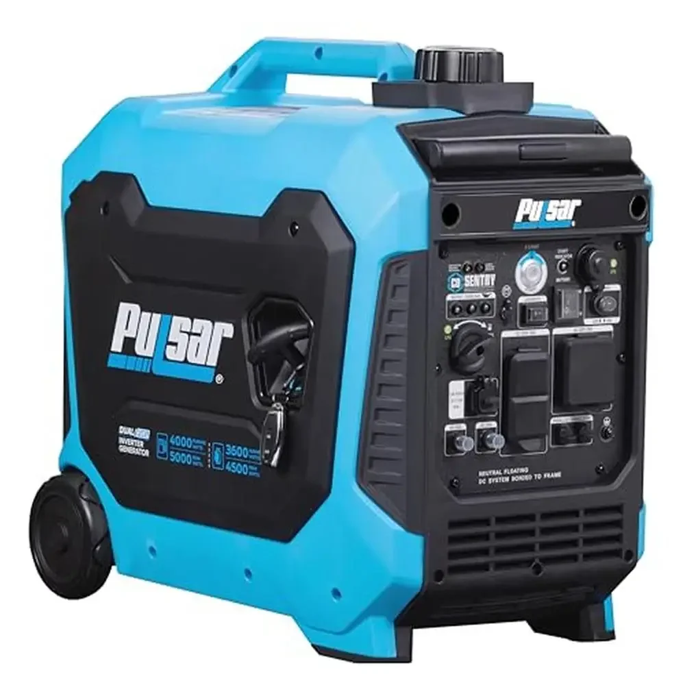 Dual Fuel Portable Inverter Generator 5000W Peak 4000W Rated Ideal Sensitive Electronics and Air Conditioner Units 9 Hours