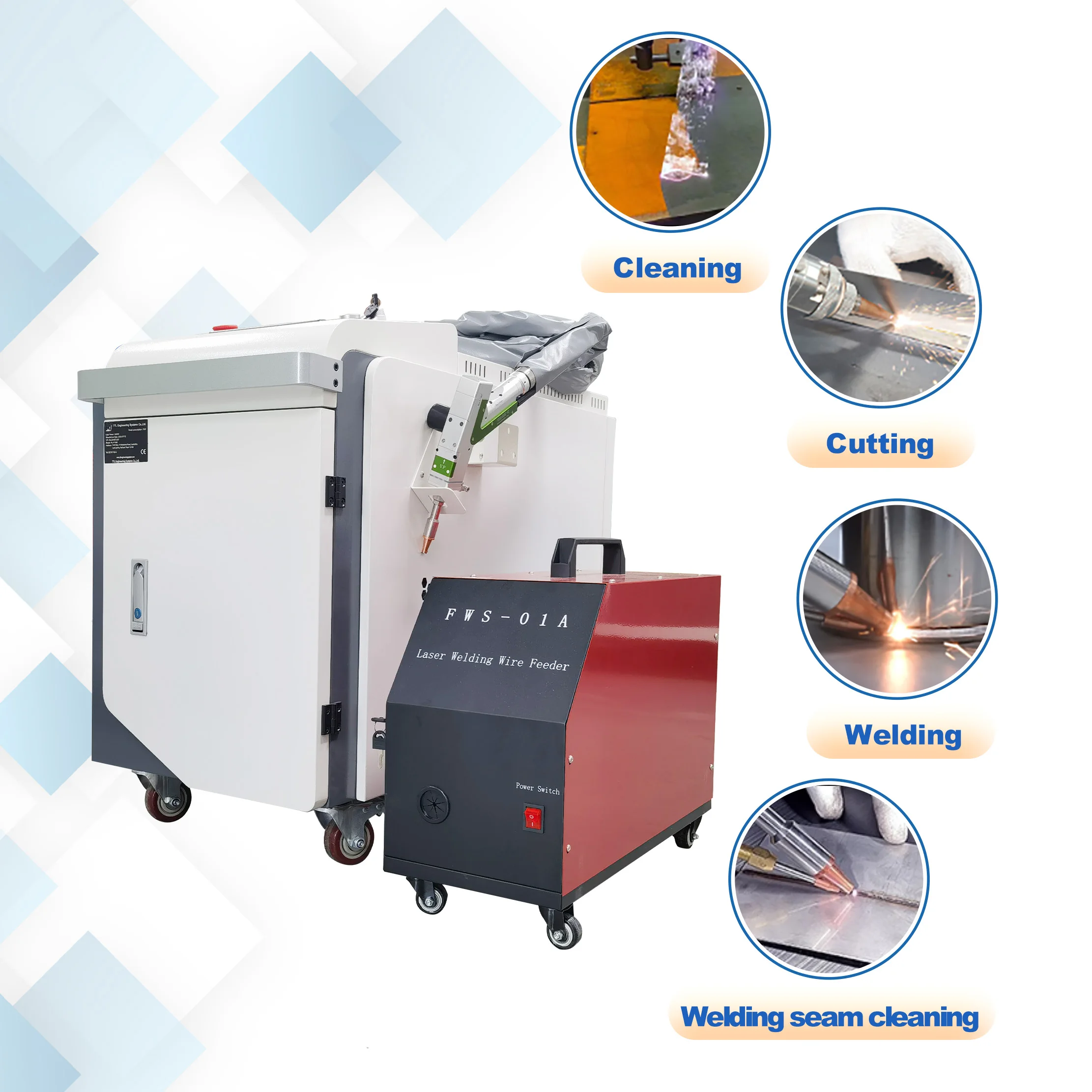 Riselaser Handheld Laser Welder 1.5KW  Laser Handheld Welding Machine Welder Double Wobble Head Laser Welding Machine