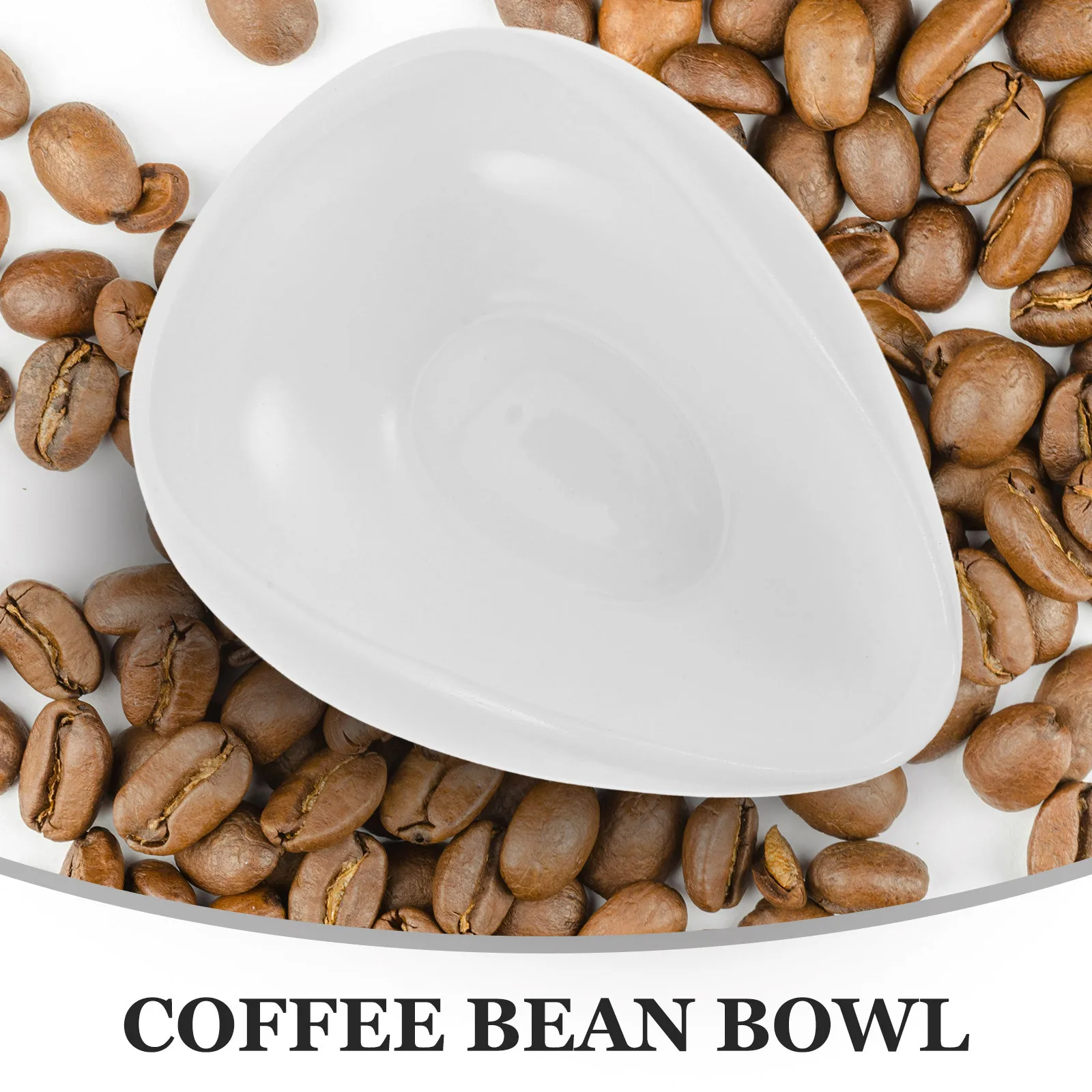 

Coffee Beans Measuring Plate Ceramic Bean Storage Tray Thick Stable Base Tabletop Coffee Bean Holder for Cafe Home Kitchen Use