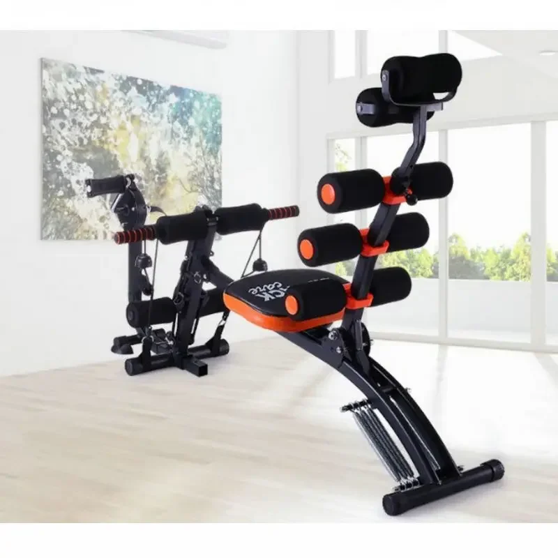 All-In-ONE Upper Body Training Abdomen Machine, Sit-Up Device Fitness Equipment with Cycling Trainer