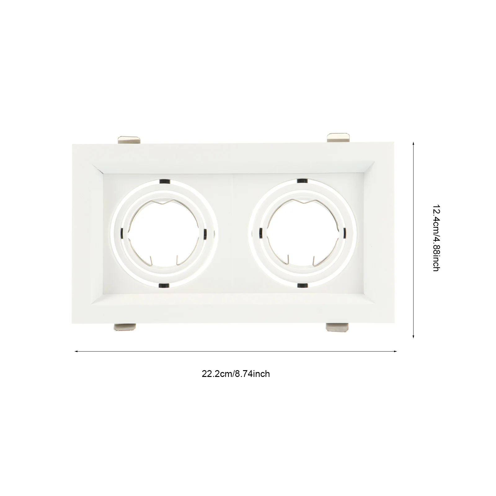 المزدوج رئيس LED مصباح السقف الأضواء تقليم حلقة زوايا قابلة للتعديل دائم سبائك الألومنيوم البلاستيك للمنزل مكتب