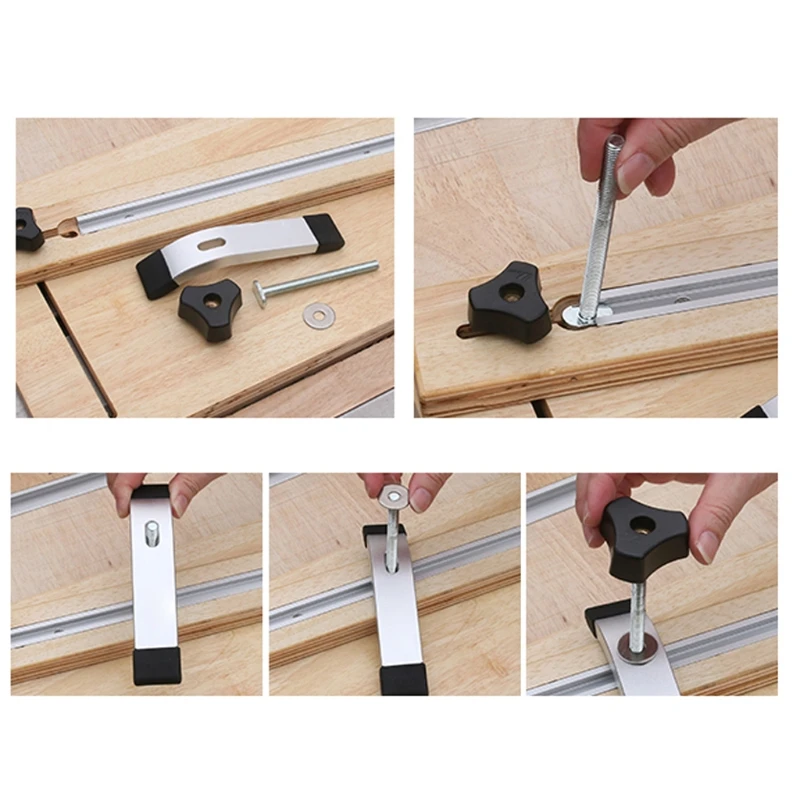 Fixture Slot Router ตารางงานไม้เครื่องมือ Double-Cut Jig Profile 30/40/50/60 ซม. สำหรับ Router Table Bandsaws DIY เครื่องมือ